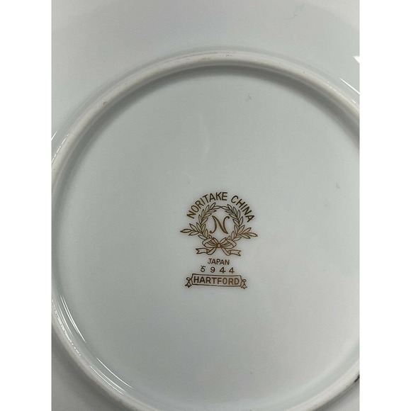 Noritake China Japan Hartford White Grey Gold Trim 6-1/2" Bread Plates Set Of 4 - Picture 7 of 7